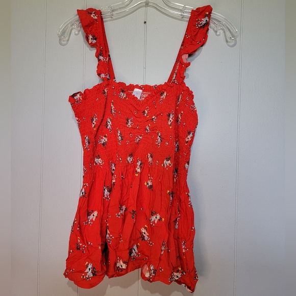 No Boundaries Tops - 😎 NWT No Boundaries Red Floral Flowy Tank